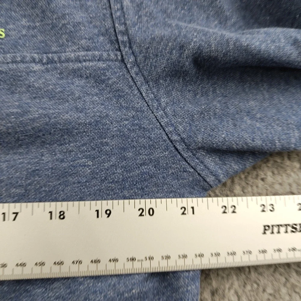 Vineyard Vines Pullover Mens Large 1/4 Zip Blue Green Shoulder Panel Preppy EUC